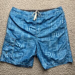 Paradise Collection Swim Trunks Mens XL Blue Lined Board Shorts 42 X 9.5" Inseam